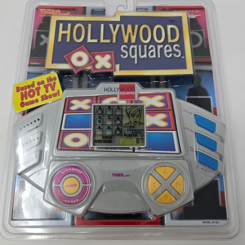Tiger Electronics Hollywood Squares Handheld Game 1999 Vintage New Sealed 07-551